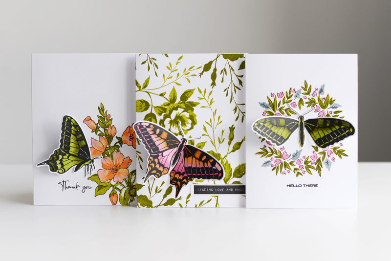Clean and Simple Floral Cards with Dovetail Butterflies Stamp Set