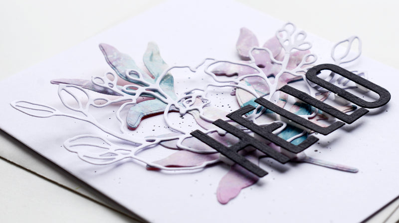 Pastel Hello Card with Die-Cuts