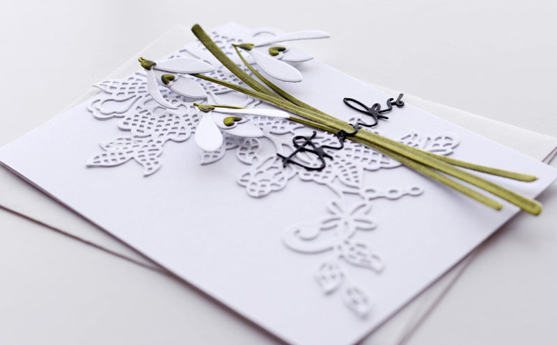 CAS Monochromatic Thank You Card Using Just Dies