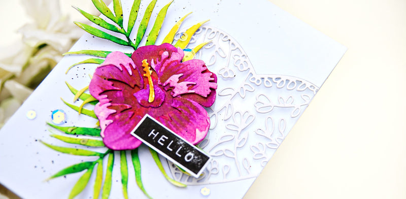 Creative Coloring with Erum: Coloring Hibiscus Garden 3D Die Set