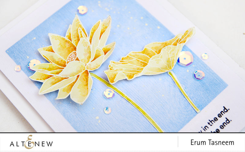 Crisp Inks As Watercolours; Featuring Lotus Stamp Set