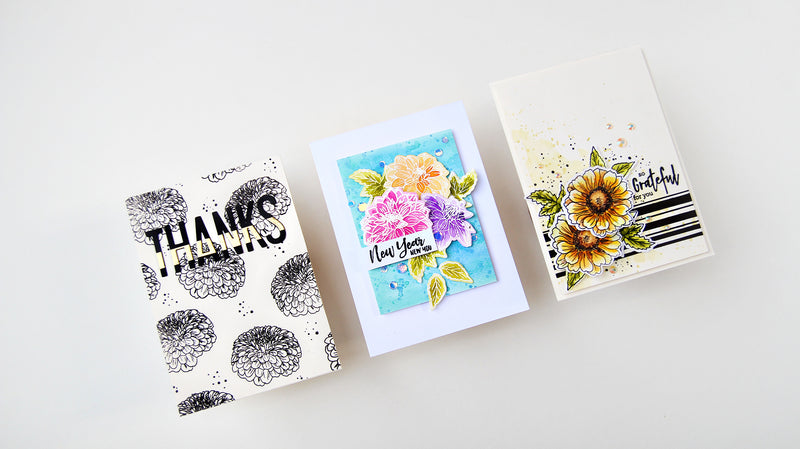 3 Different Coloring Styles with New Beginnings Stamp Set | Creative Coloring with Erum