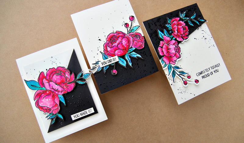 Watercoloring Gorgeous Peony Floral Cards | Creative Coloring with Erum