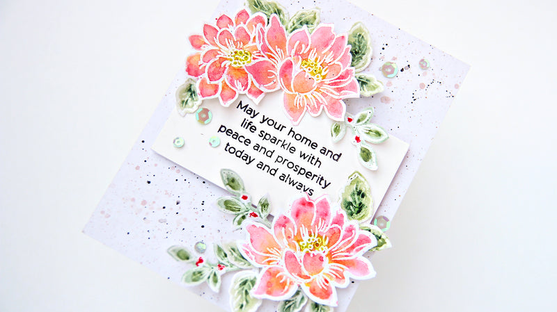 Easy Watercolor Video Tutorial Using Sunlit Flowers Stamp Set | Creative Coloring with Erum