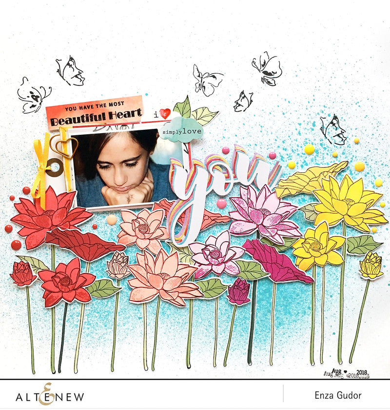 Rainbow Flowers Layout