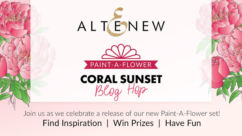 Paint-A-Flower: Coral Sunset Outline Stamp Set Release Blog Hop + Giveaway