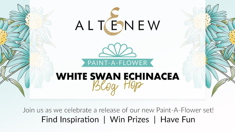 Altenew Paint-A-Flower: White Swan Echinacea Outline Stamp Set Release Blog Hop + Giveaway ($200 in total prizes)