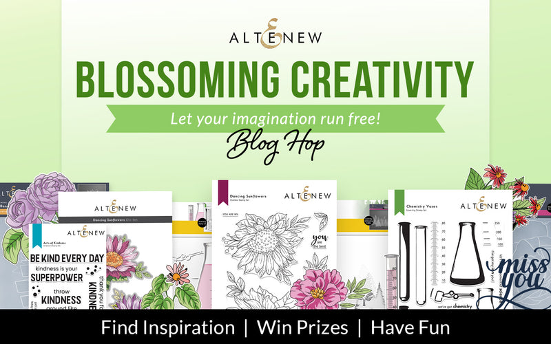 November 2022 Blossoming Creativity Blog Hop + Giveaway ($300 in Total Prizes!) | Monochromatic Miss You Card