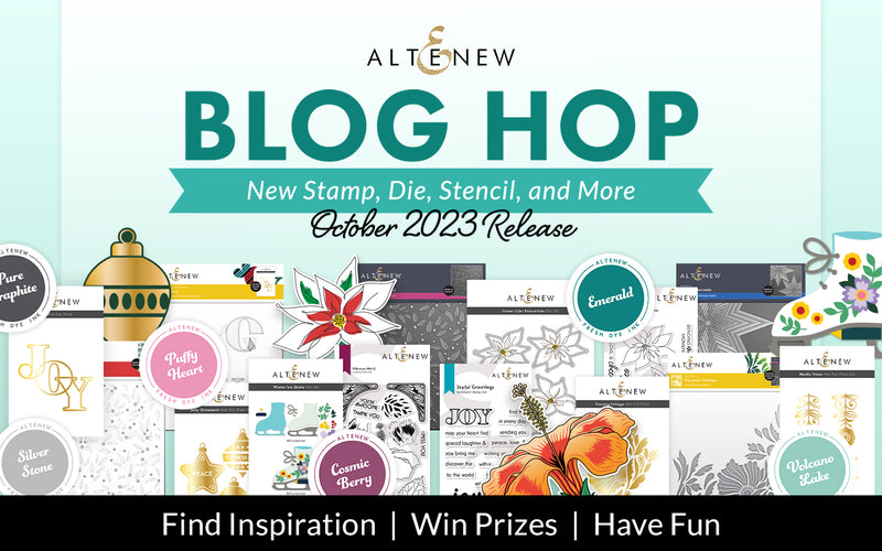 October 2023 Stamps, Dies, Stencil and More Release | Blog Hop + Giveaway ($300 in Total Prizes!)