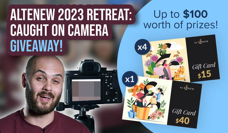 Altenew 2023 Retreat: Caught on camera Giveaway! (Up to $100 worth of prizes)