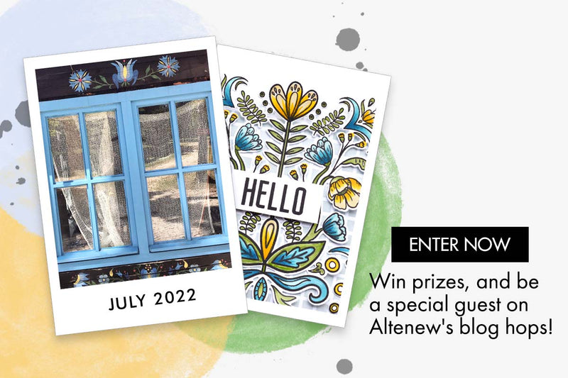July 2022 Inspiration Challenge | Folk-Inspired Hello Card