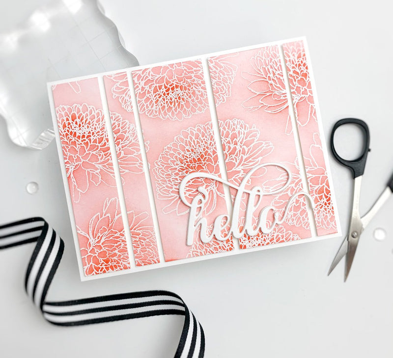 3 different techniques, 1 floral stamp set!