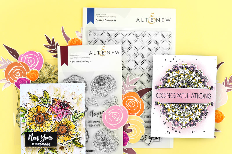February 2020 Stamp/Die/Stencil/Cutting Mat/Artists’ Watercolor 24 Pan Set Release Blog Hop + Giveaway