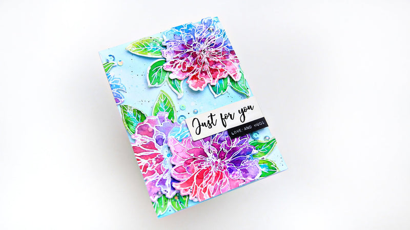 Watercolor Rainbow Flowers