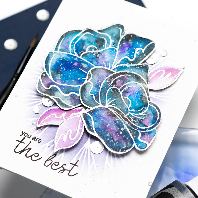 Floral Cards with a Space Theme (Explore New Ways to Color!)