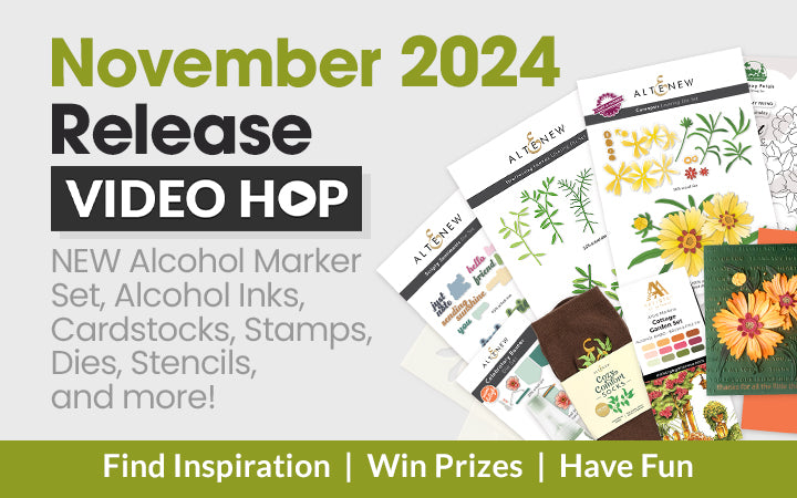 2 Soft and Subtle Card Designs | November 2024 New Stamps, Dies, Colored Cardstock, Alcohol Markers, & MORE Video Hop + Giveaway