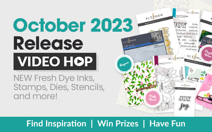 Altenew October 2023 Stamps, Dies, Stencil and More Release | Video Hop + Giveaway ($300 in Total Prizes!)