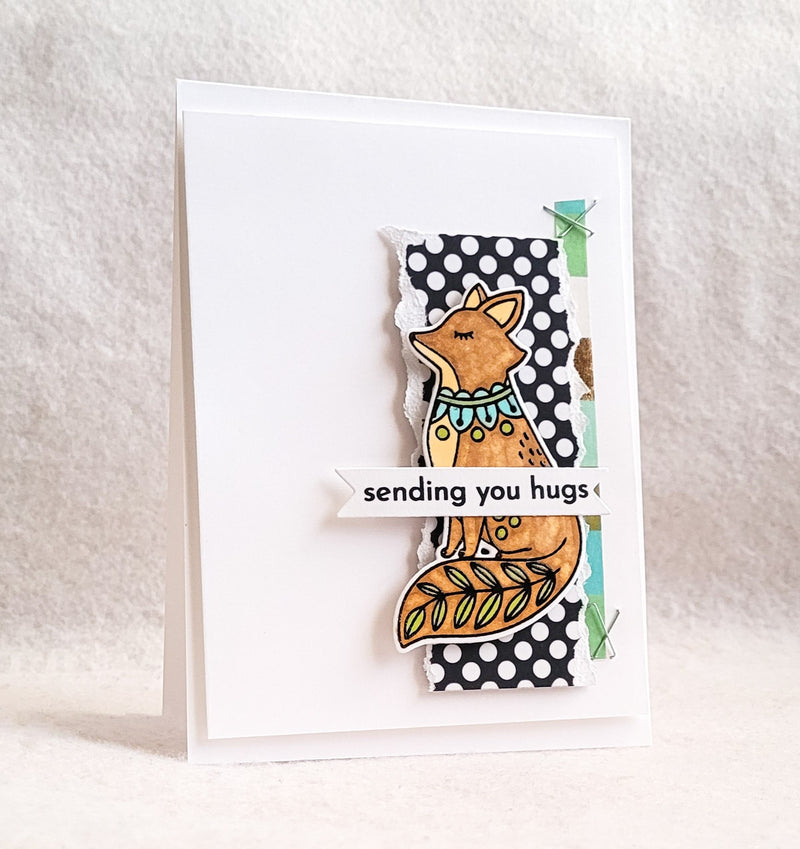 Sending Hugs with the Nordic Fox Stamp Set | Clean and Simple Card Ideas