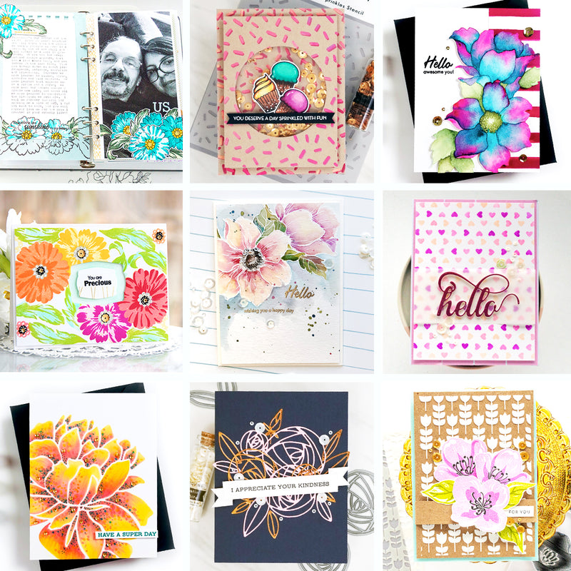 WINNERS! April 2020 Stamp/Die/Mask Stencil/Sequins/Stamping Mat Giveaway