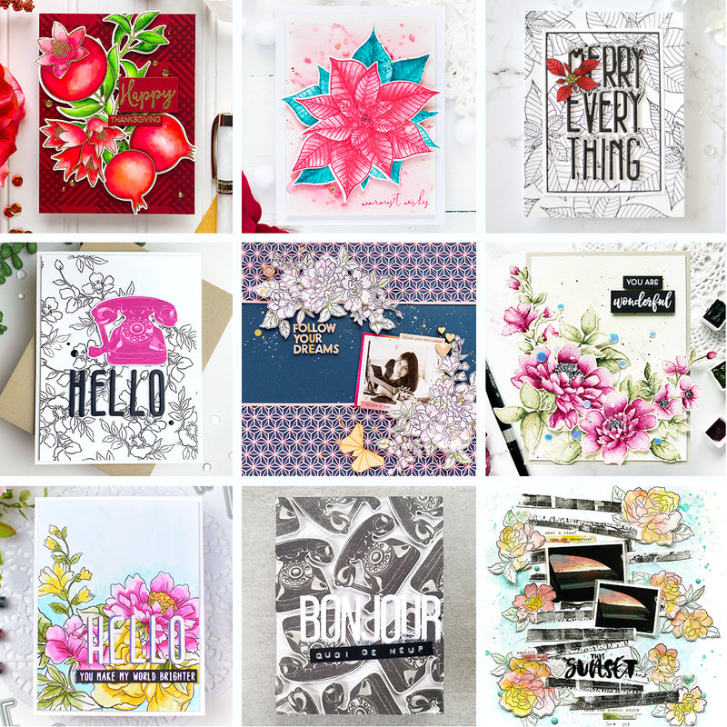 September 2019 Stamp/Die/Mask Stencil Release Giveaway Winners