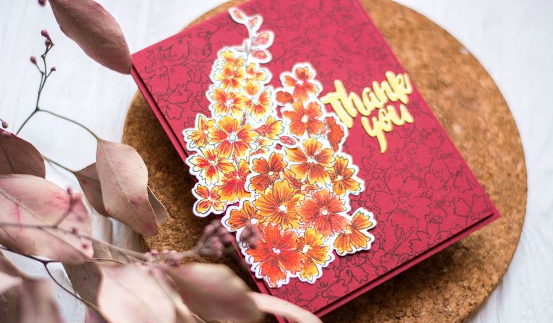 Autumn Vibes Card with Starry Flowers Stamp Set