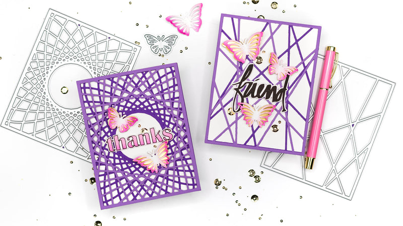String Art Backgrounds the Easy Way! 2 Ways to Use Cover Dies!