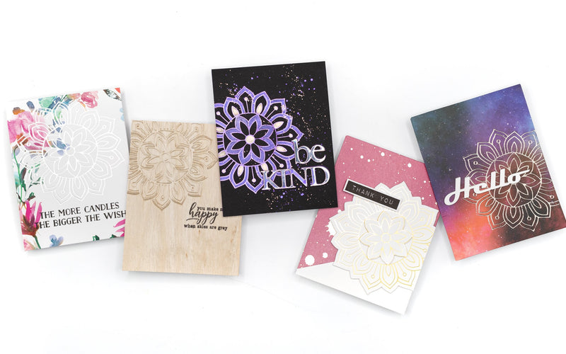 Foil All The Things! Five Ways With the Sunburst Doily Hot Foil Plate