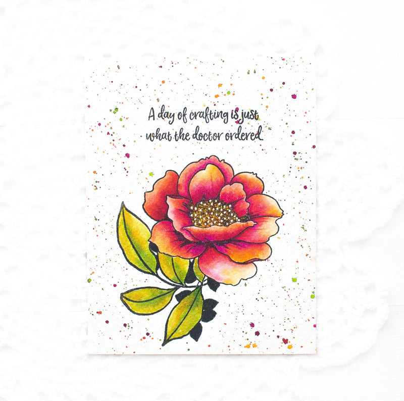 One-Layer Watercolor Card (feat. Wallpaper Art Stamp Set) with May Sukyong Park