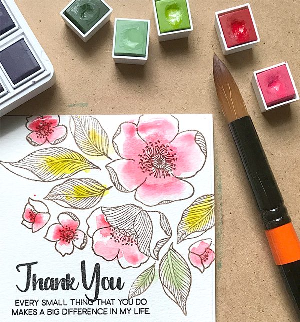 Floral “Thank You” Card with Yoonsun Hur