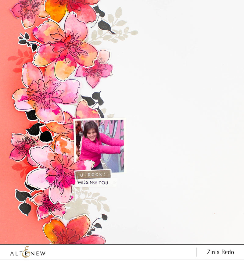 Video: Messy Watercolor Layout using Floral Art Stamp Set