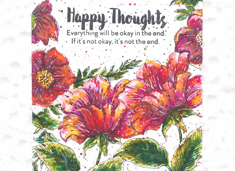 How-to Video: Messy Watercolor Card (feat. Engraved Flowers Stamp Set) with May Sukyong Park