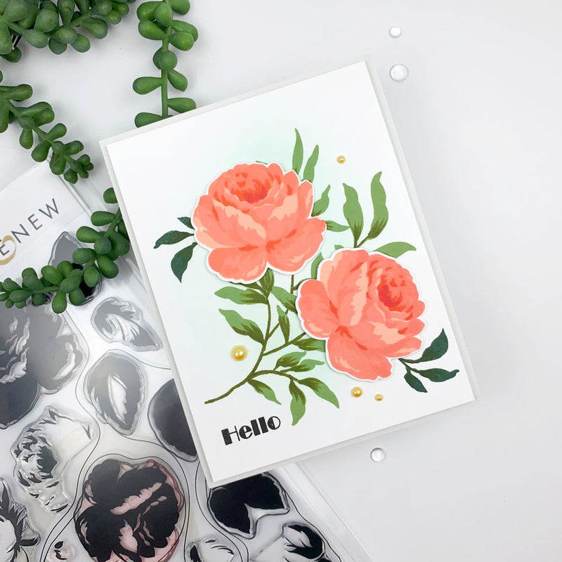 How to Create a Simple Greeting Card with Floral Layering Stamps