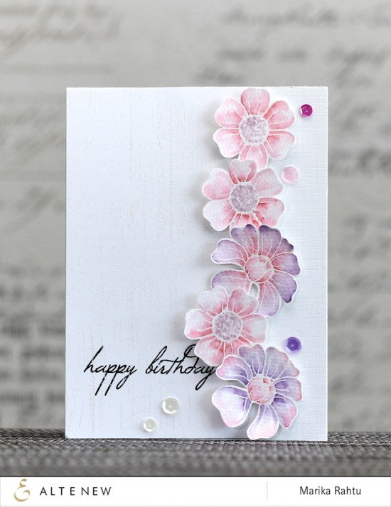 Soft flowers with watercolours