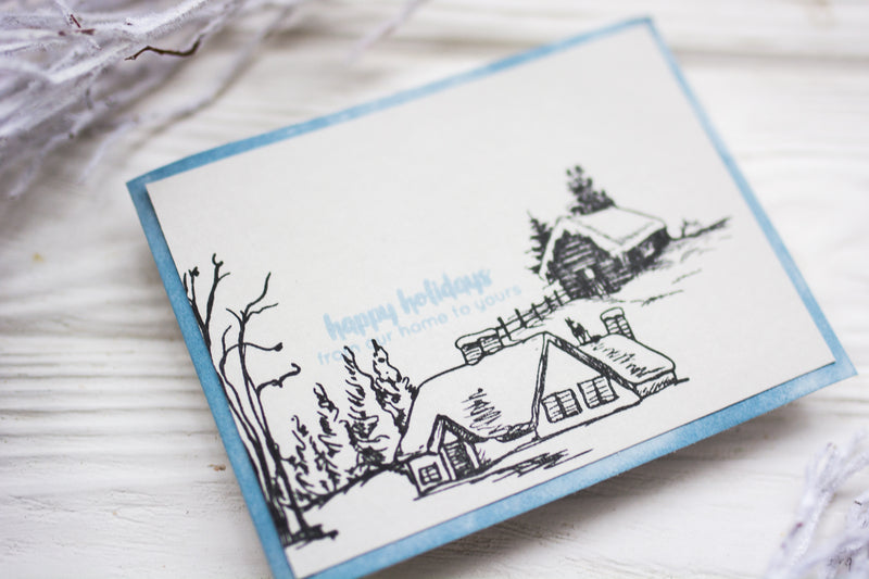 From Our Home to Yours Holiday Card: The Perfect Stamp Sets to Use for the Holidays!