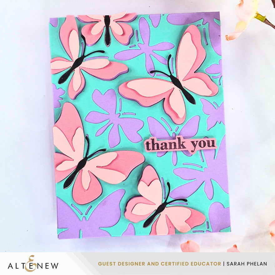 Creative Cuts: Zero-Waste Fluttering Fantasies Layering Die Set - Altenew