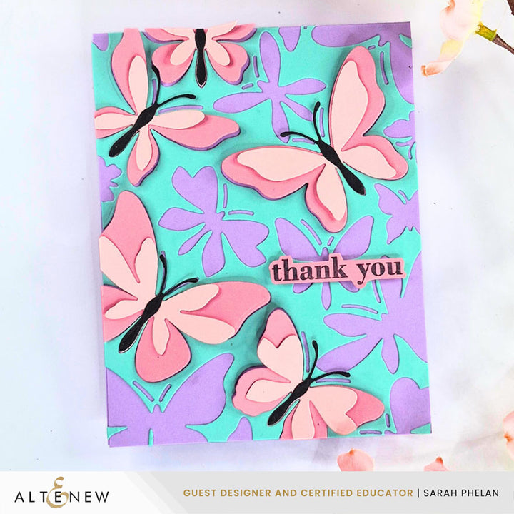 Creative Cuts: Zero-Waste Fluttering Fantasies Layering Die Set - Altenew