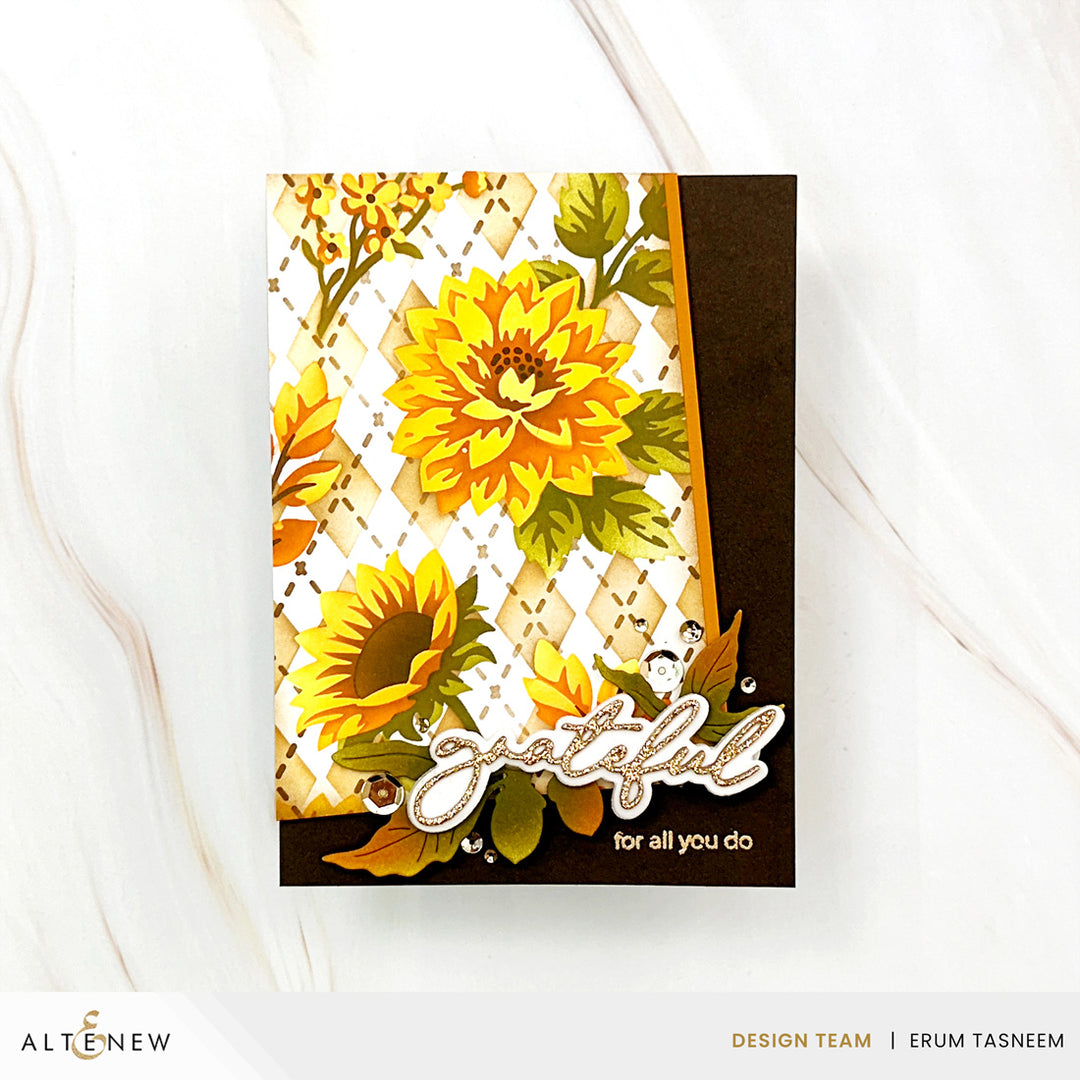Stencil Art: Botanical Argyle & Add-on Die Bundle