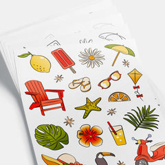 2-in-1 Printable A2 Backgrounds & Stickers (Summer Edition)