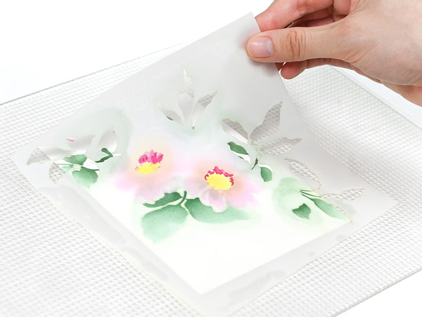 Gently peel the stencil off and let it air dry as needed.