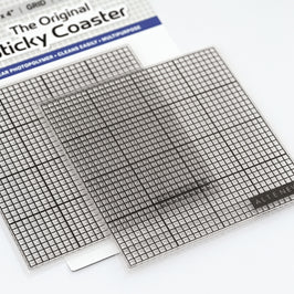 The Original Sticky Coaster: 4" x 4" (Classic Grid)