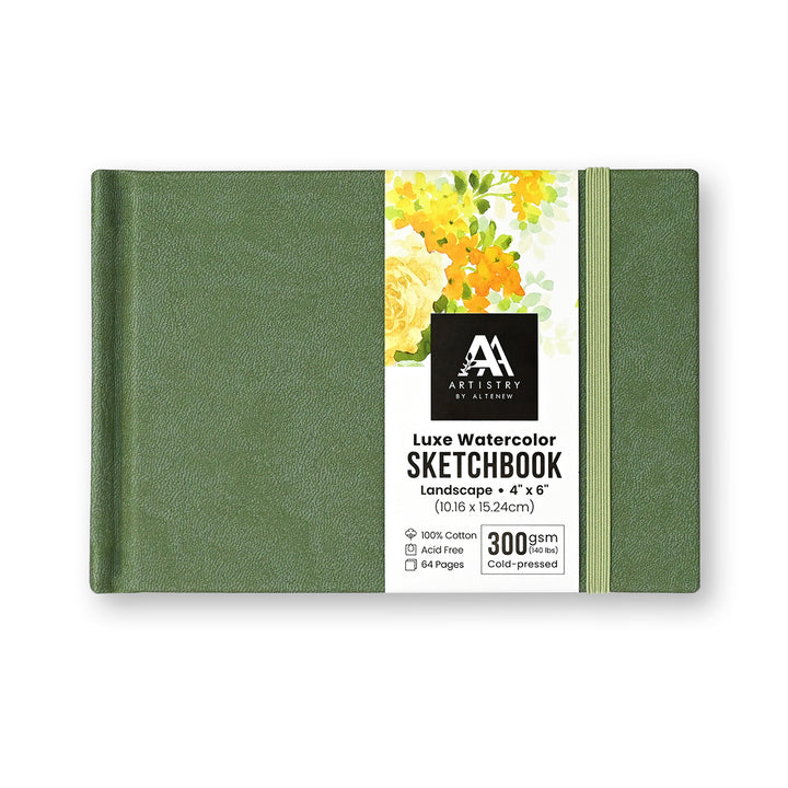 Luxe Watercolor Sketchbook - 4"x 6" Landscape, 300 gsm - Altenew
