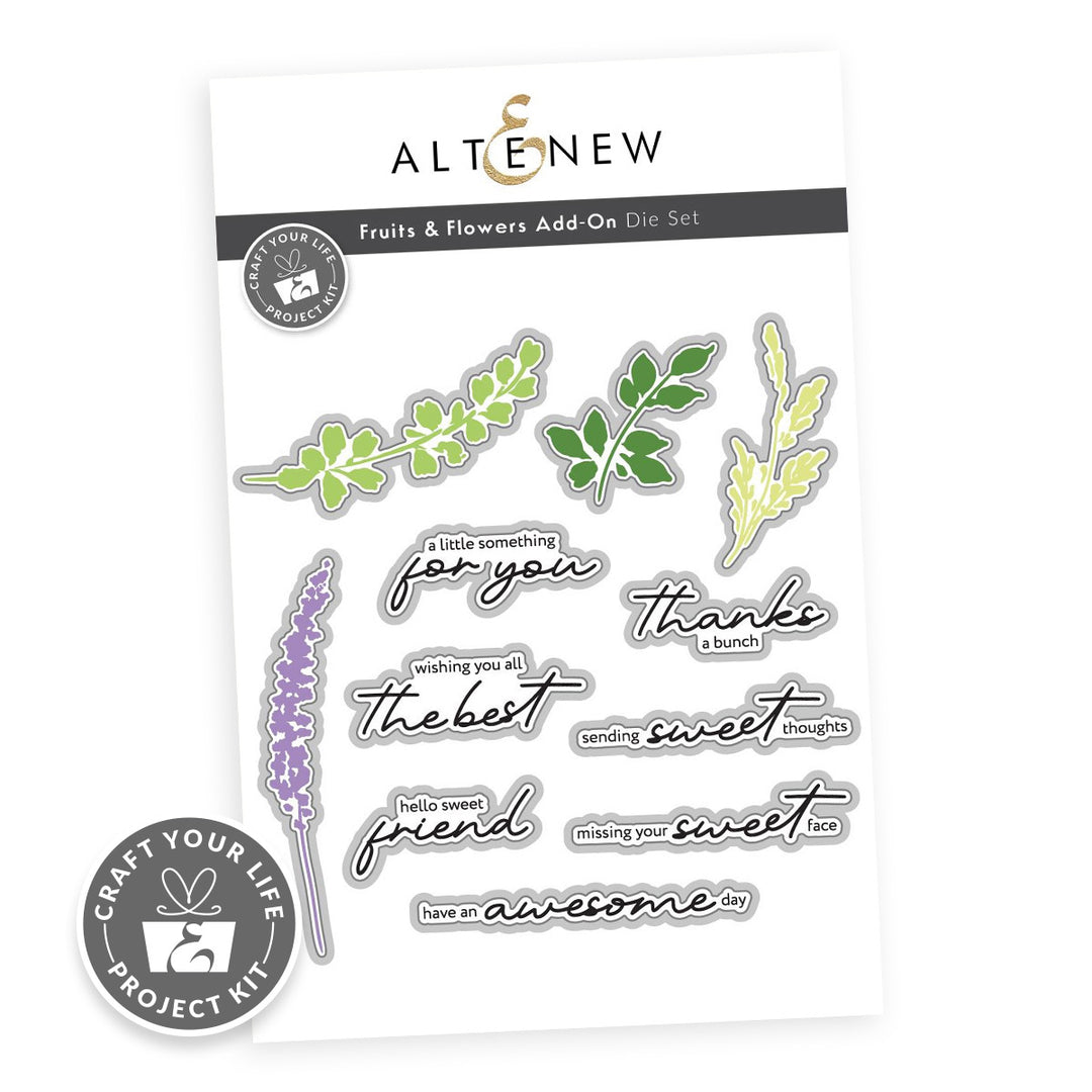 Craft Your Life Project Kit: Fruits & Flowers Add-On Die Set - Altenew