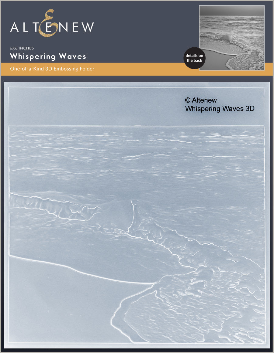 Whispering Waves 3D Embossing Folder - Altenew