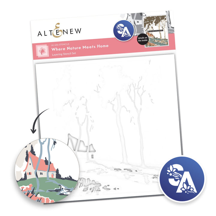 Stencil Art: Where Nature Meets Home Layering Stencil Set (6 in 1) - Altenew