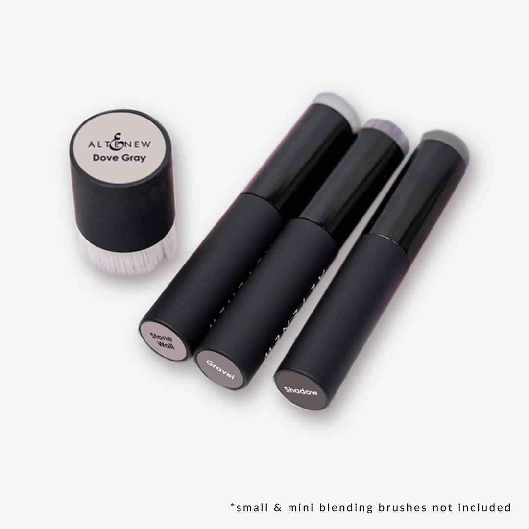 Round Ink Pads & Blending Brushes Label Set - Tranquil Reflections