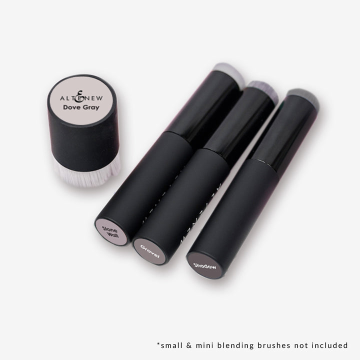 Round Ink Pads & Blending Brushes Label Set - Tranquil Reflections