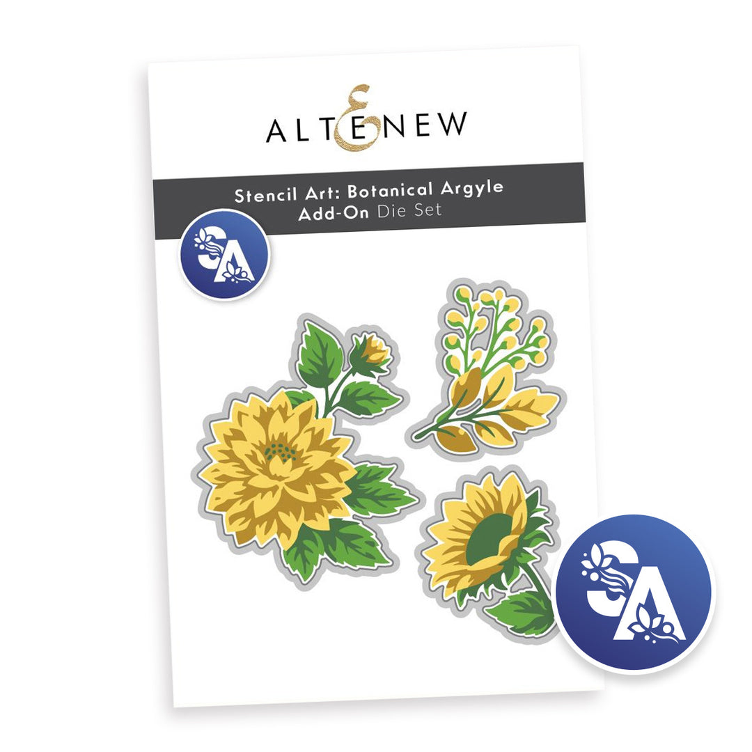 Stencil Art: Botanical Argyle Add-on Die Set