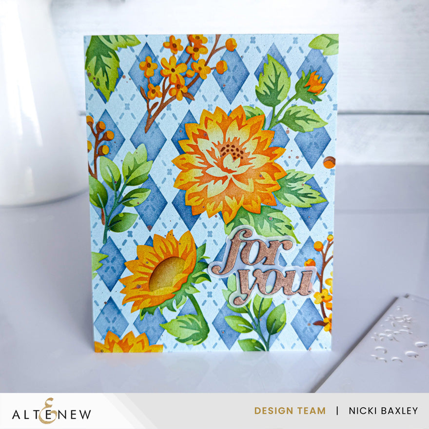 Stencil Art: Botanical Argyle Layering Stencil Set (6 in 1)
