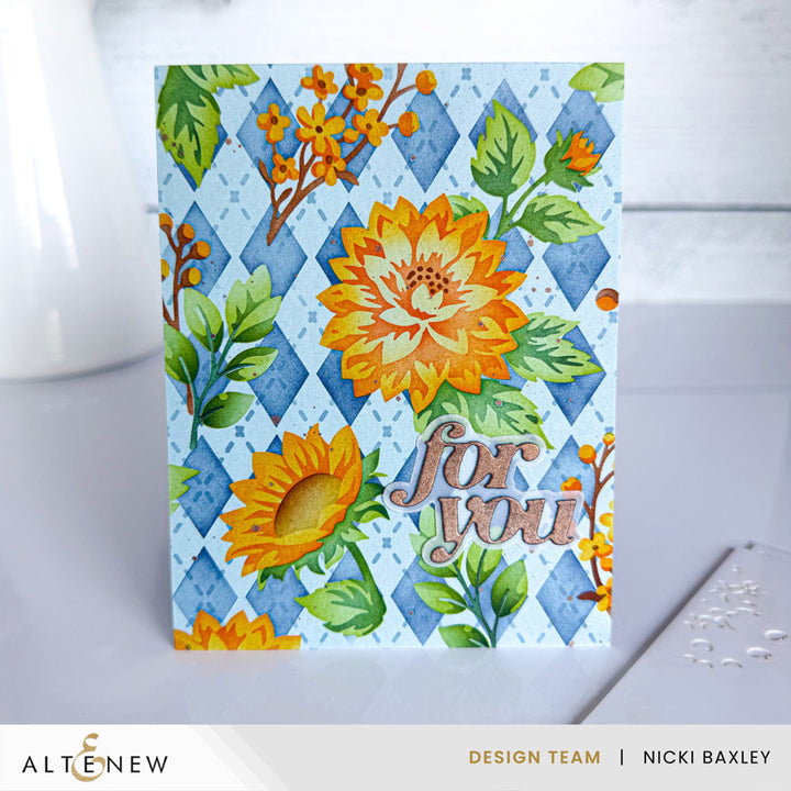 Stencil Art: Botanical Argyle & Add-on Die Bundle
