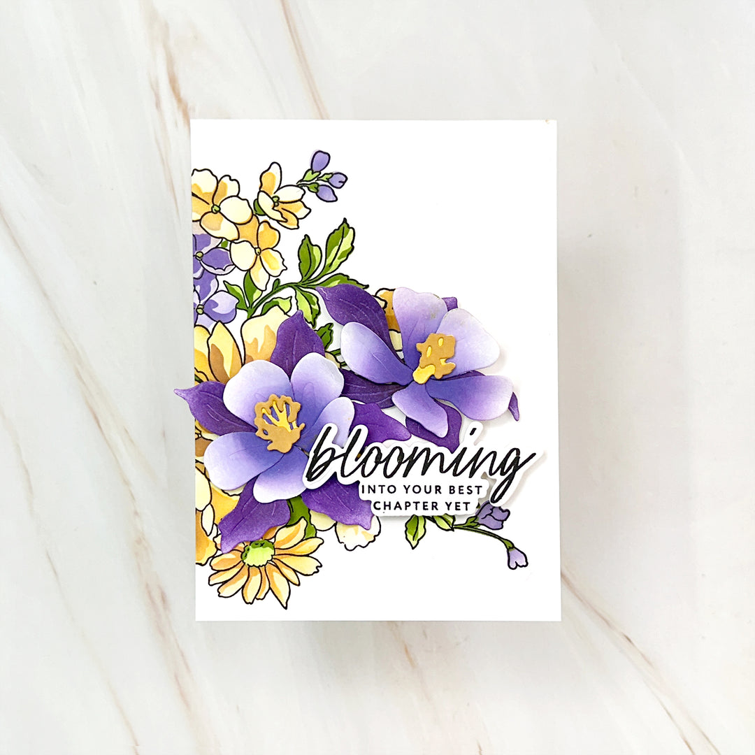 Altenew Ultimate Subscription Plan release bundle featuring CAF Columbine crafting supplies